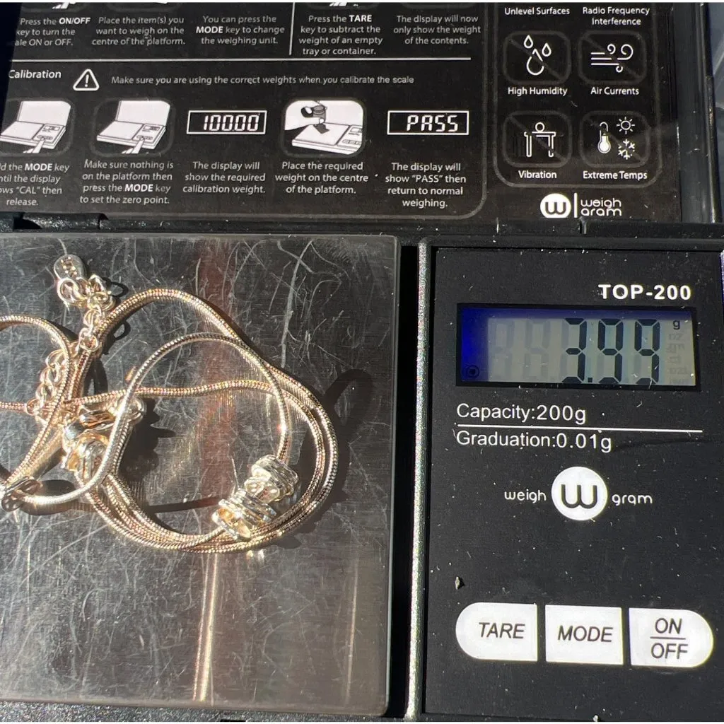 Vintage Sterling Silver Snake Chain Necklace Disc Dangles Adj 17" Estate 3.99g - Image 7