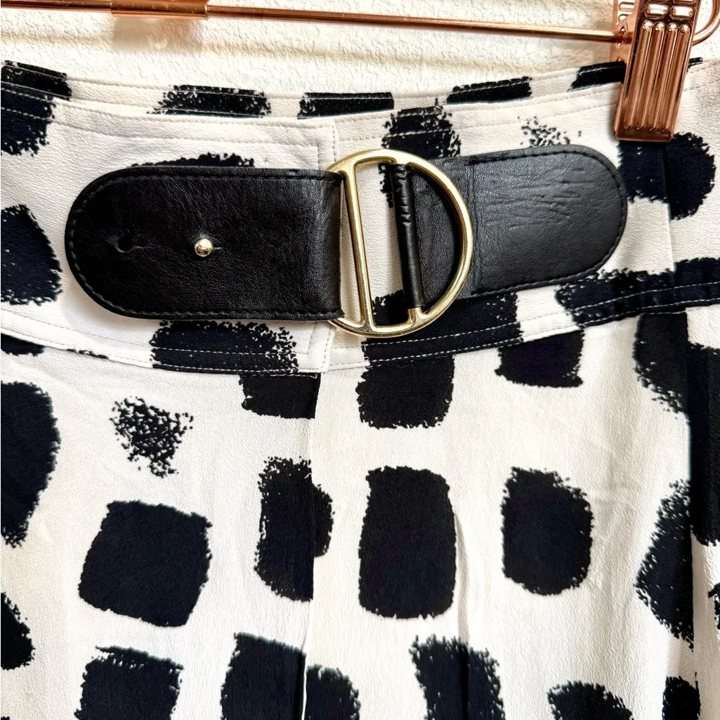 Massimo Dutti Two-Tone Print Skirt - Image 8