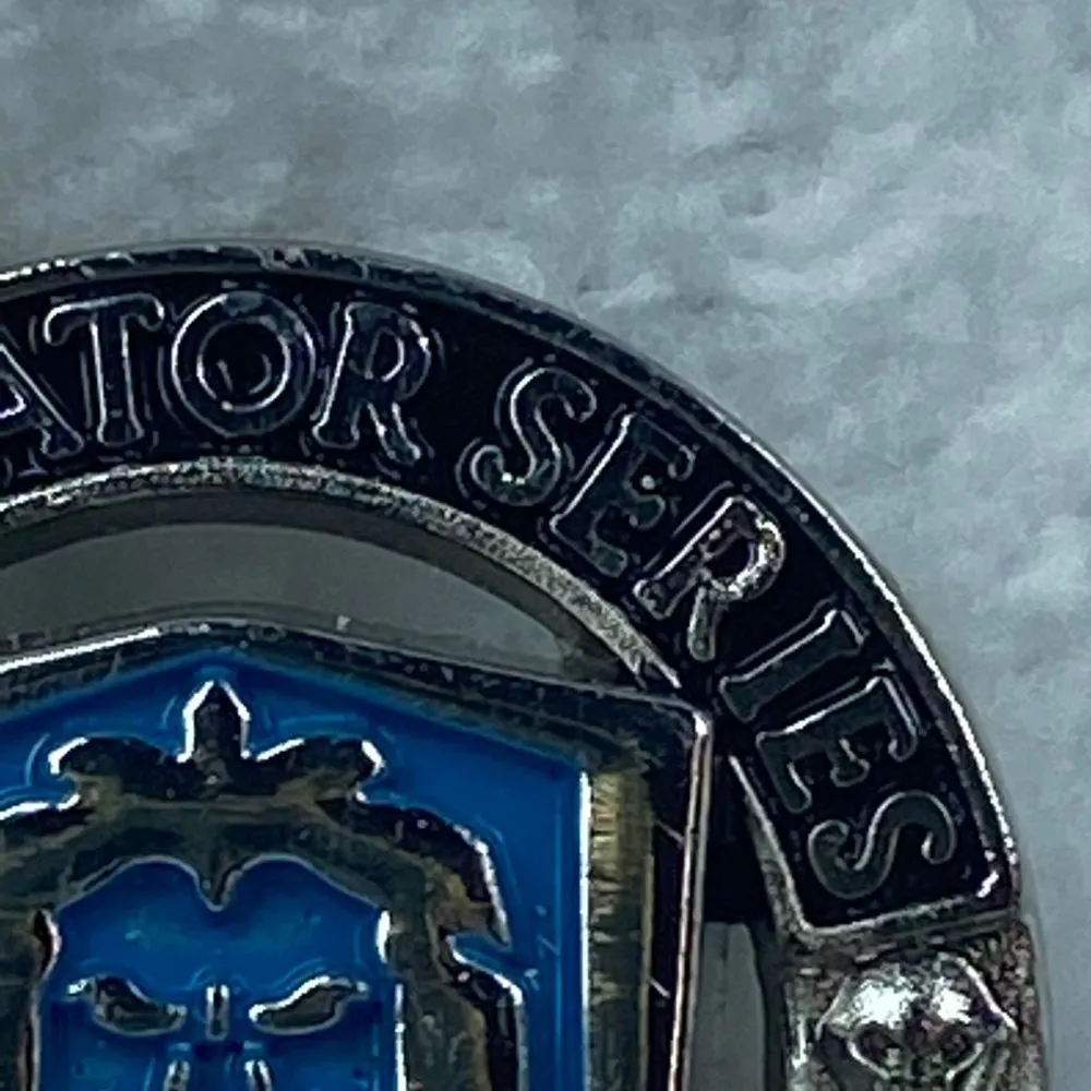 Dalstrong Gladiator Series Company Pin Silver Blue Metal Crossed Knives Lion - Image 15