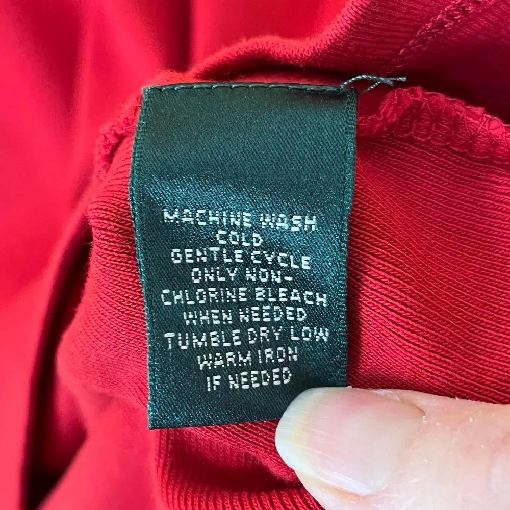 Lauren by Ralph Lauren Red Brown V-neck Shirt, L - Image 5