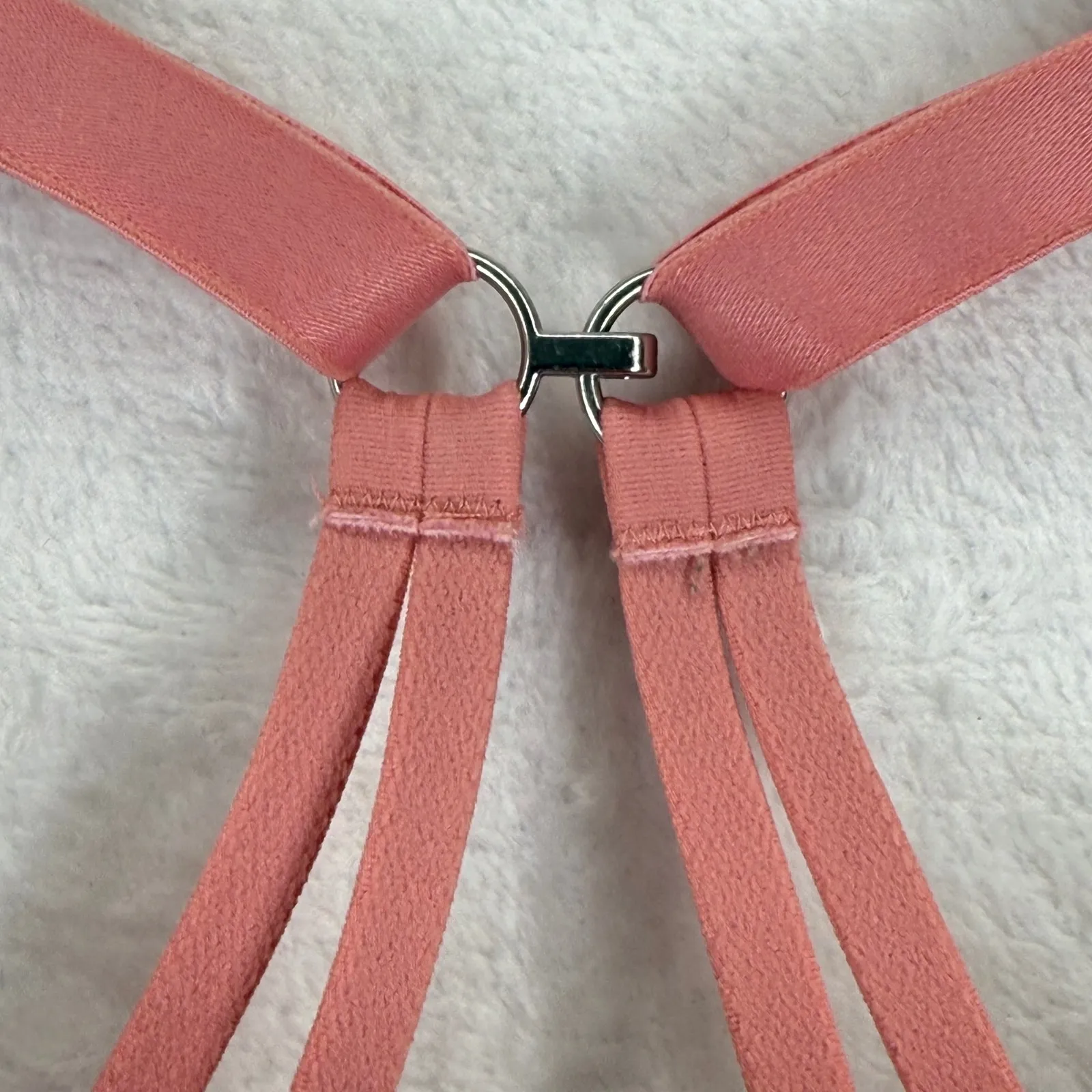 Aerie Real Push Up Lace Demi Bra Rose Pink US 38D - Image 2