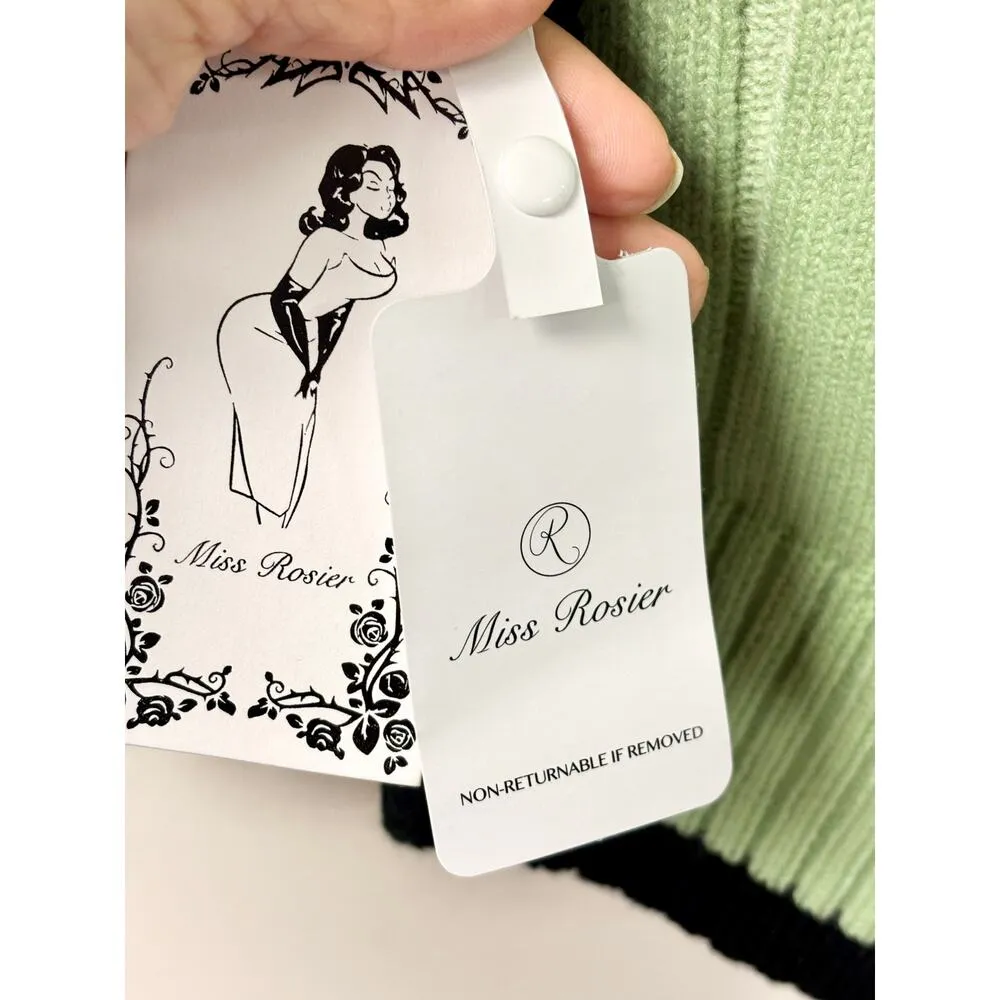 NWT Miss Rosier Chava Knitted Cardigan & Strapless Dess Matching Set Green Small - Image 9