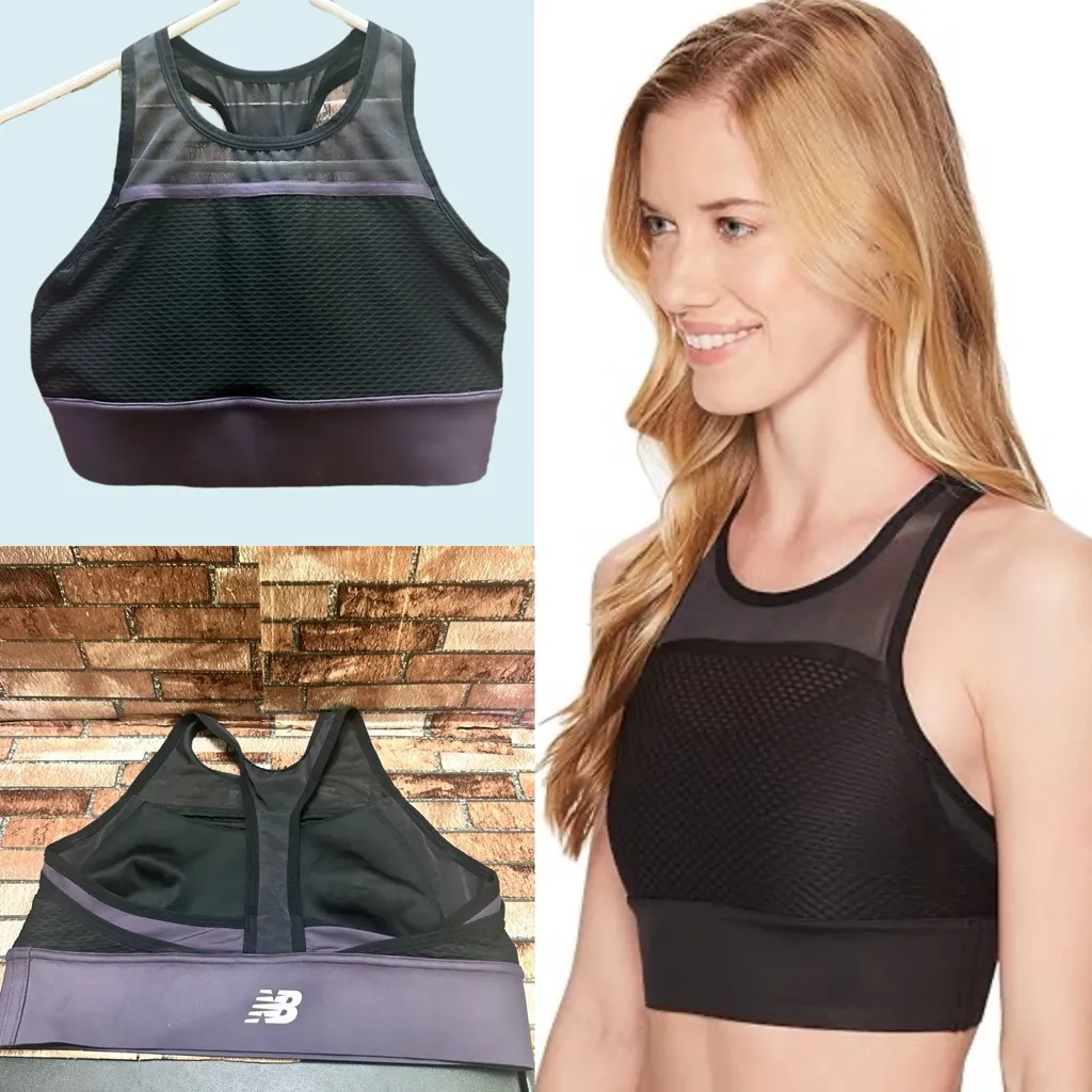 New Balance Black Sports Bra size M - Image 2