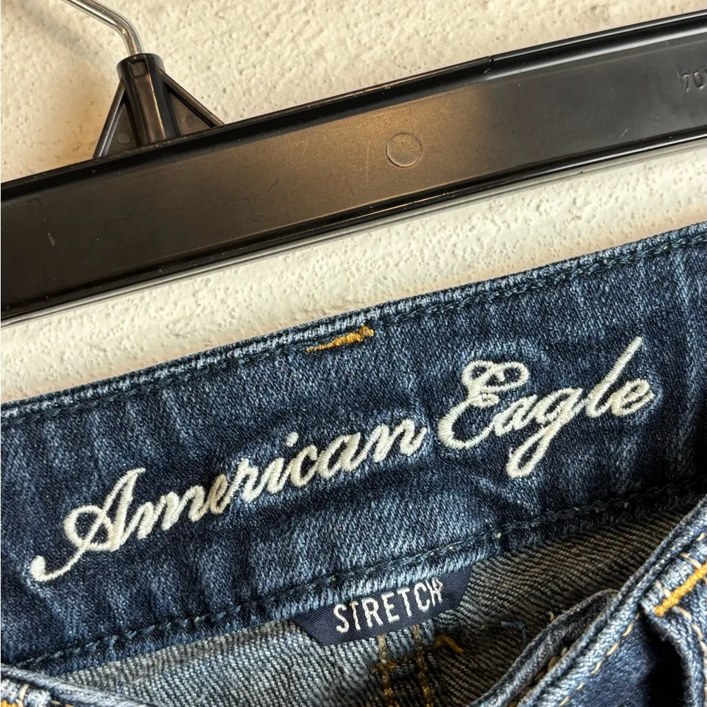 American Eagle Y2K Woman’s Casual Denim Stretch Summer Jean Short Shorts Size 0 - Image 3
