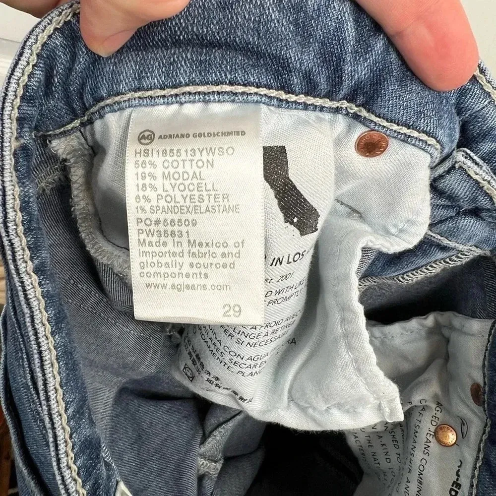 AG Women's Prima Ankle Cigarette Leg Jeans Size 29 Medium Wash Blue Denim - Image 12