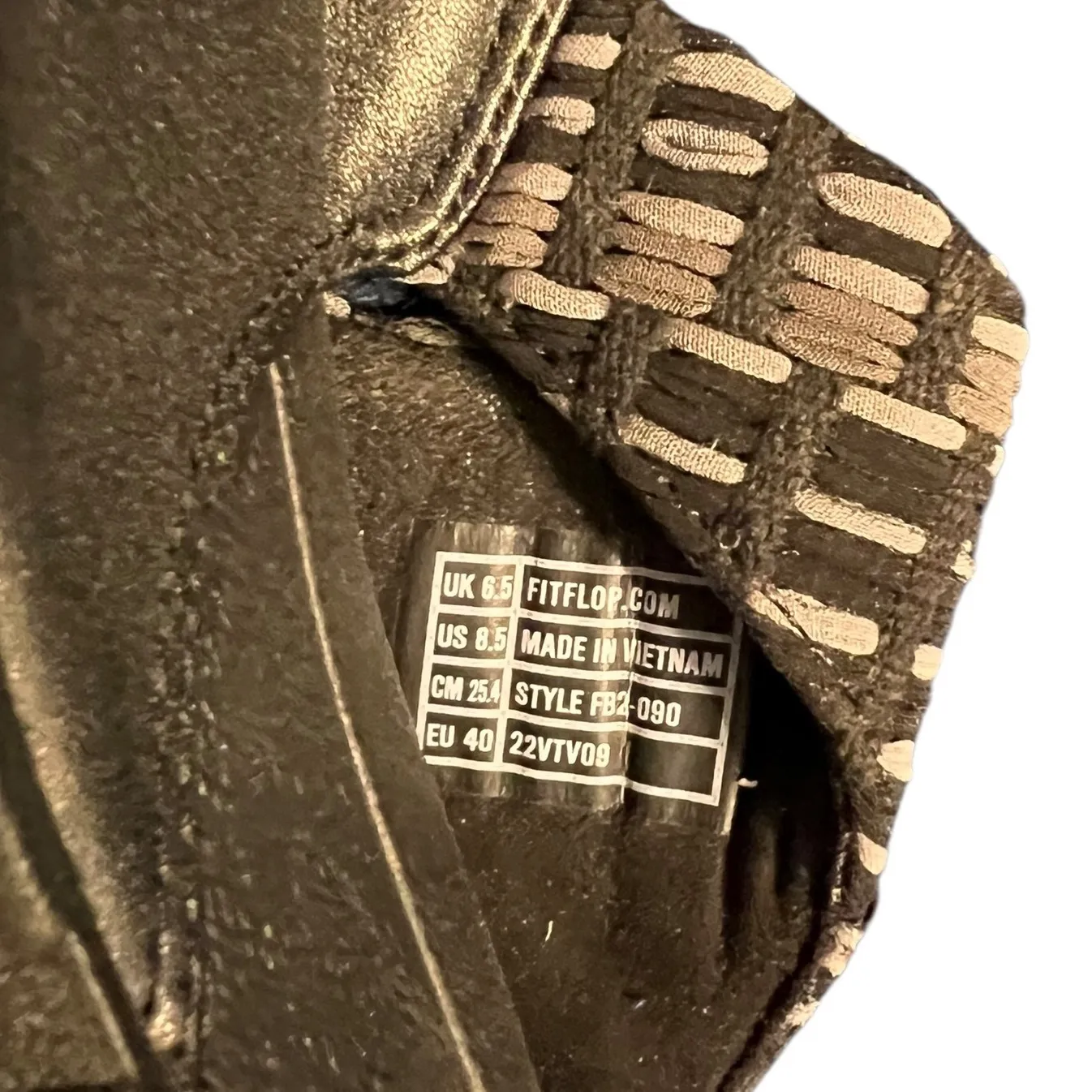 FitFlop Lulu Weave Sandals – Black – Size 8.5, style F82 - Image 4