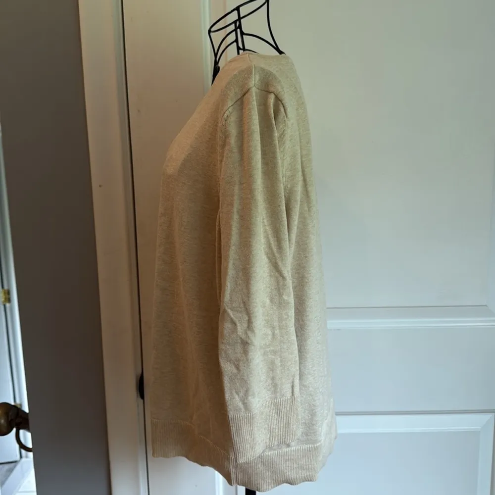 Croft and barrow crewneck three-quarter sleeve button-down cardigan - Image 3