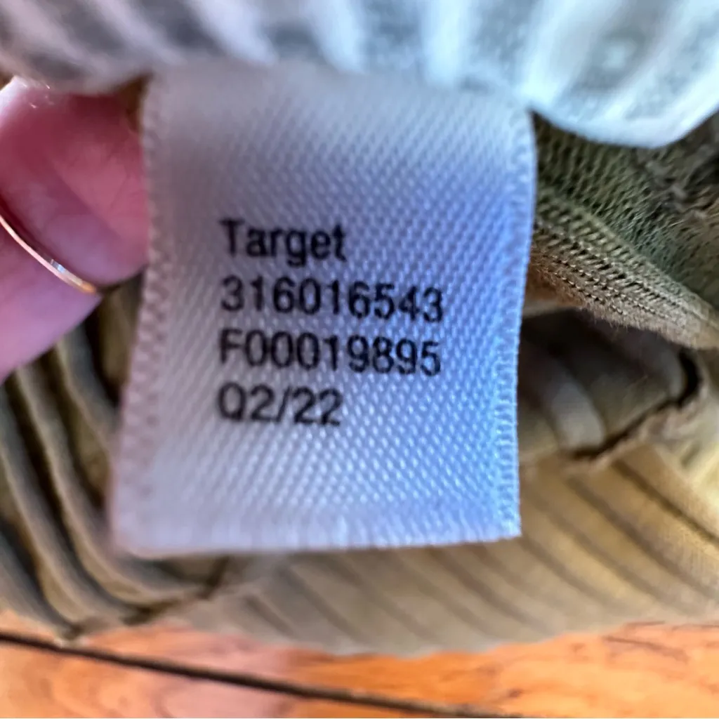 Knox Rose Slim Fit Long Sleeve Ribbed T Shirt, Large Olive Green - Image 7