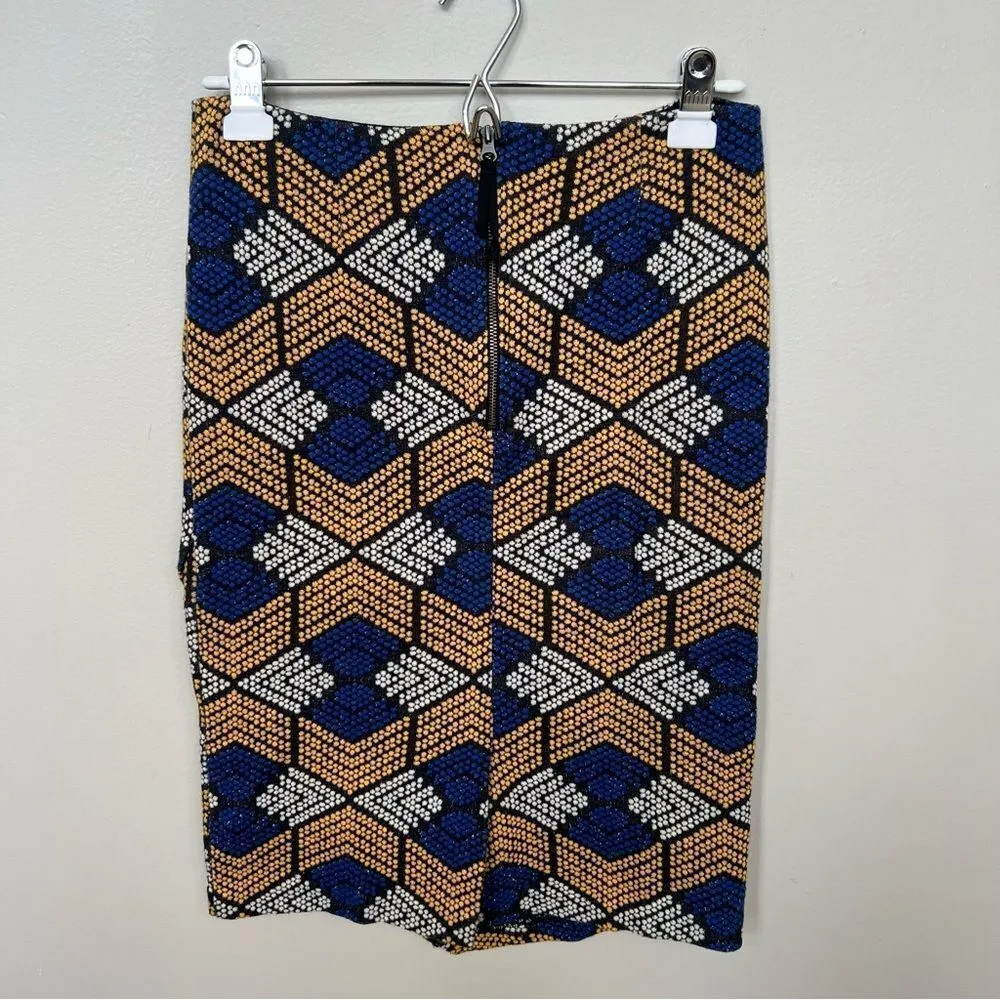 Maeve Kanara Anthropologie Knit Skirt Geometric Print Size 6 - Image 5