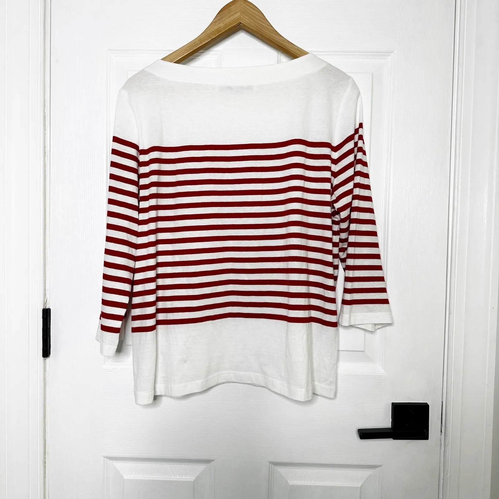MNG Mango Cotton Striped Top XL Nautical Breton Long Sleeve‎ T - Image 6
