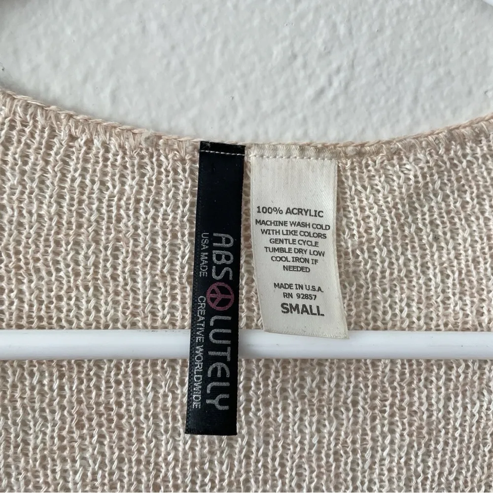 Abs lately Striped Beige and Blue Women's Sweater - Image 2