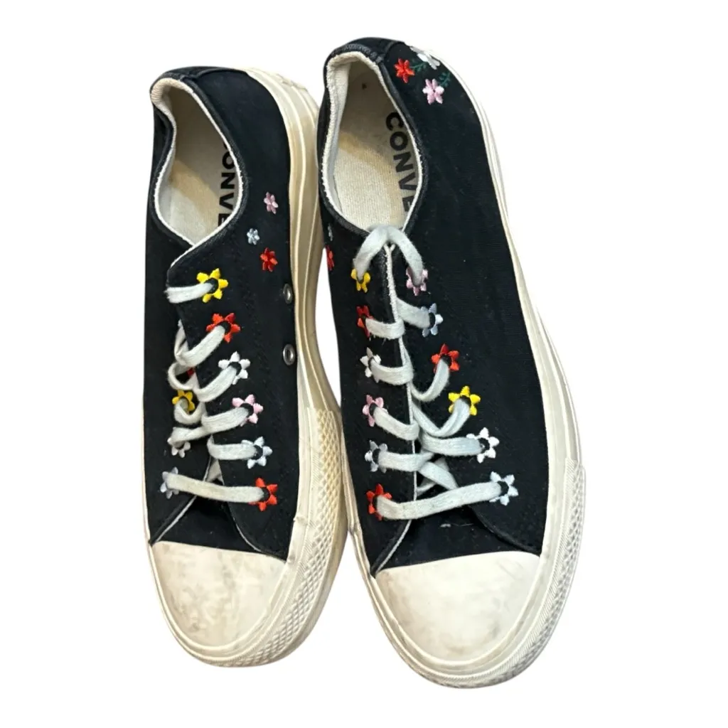 Converse Athletic Shoes with‎ Embroidered Flowers - Image 4