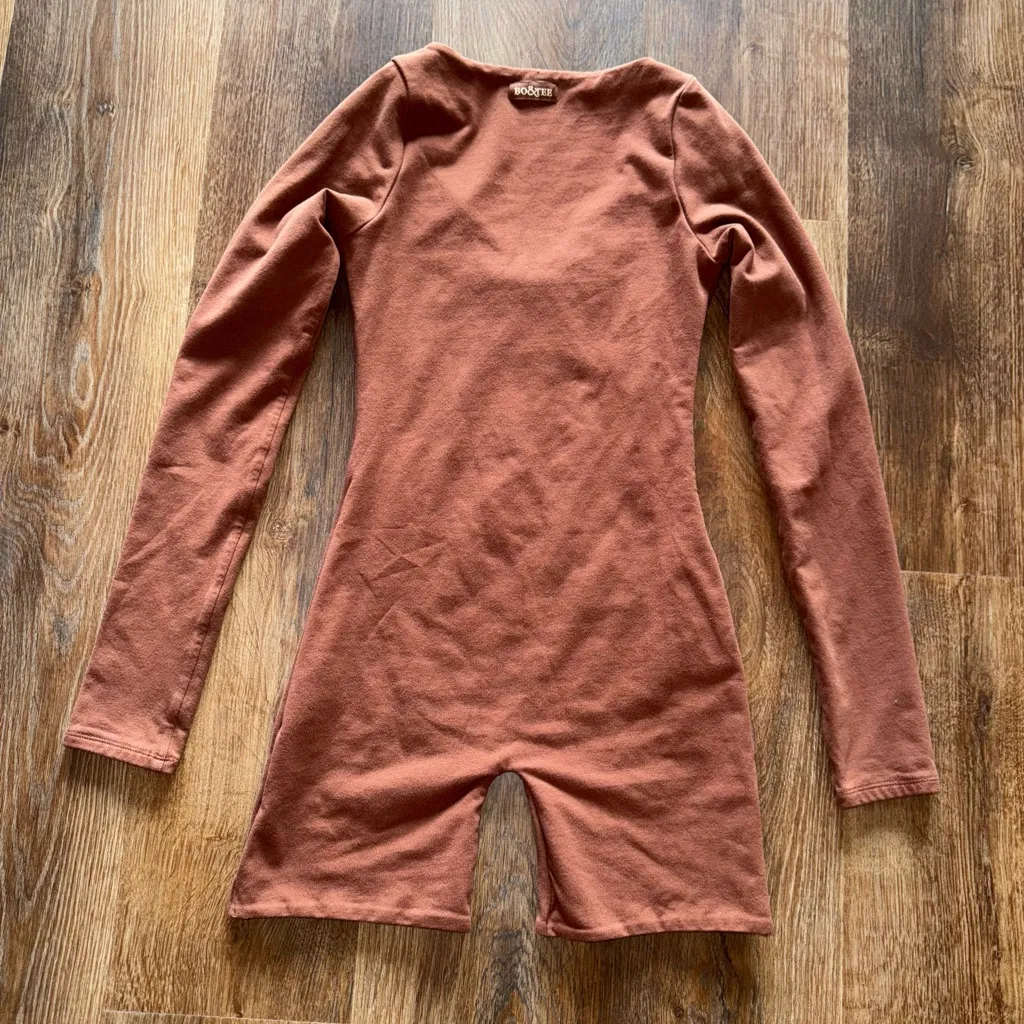 Rust Colored Long Sleeve Romper - Image 7