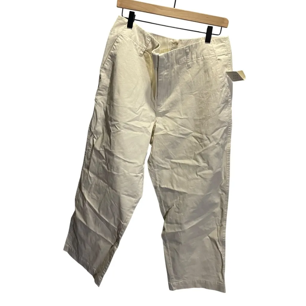 A New Day Womens Straight-Leg High-Rise Stretch Pants 14R Beige - Image 2