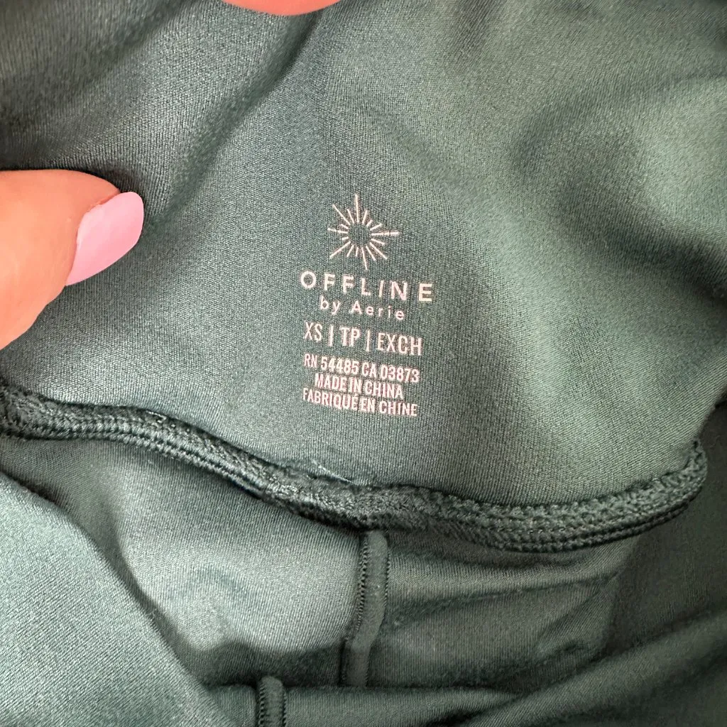 Offline by Aerie Deep Forest Green Flowy Skort Women's XS - Image 6