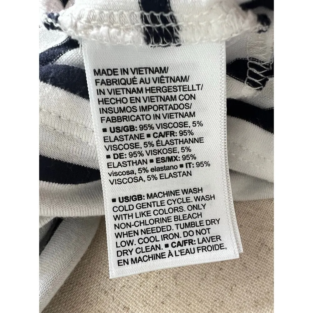 Daily Ritual Casual Striped Loose Fit Sleeveless Tank Top XXL White - Image 6