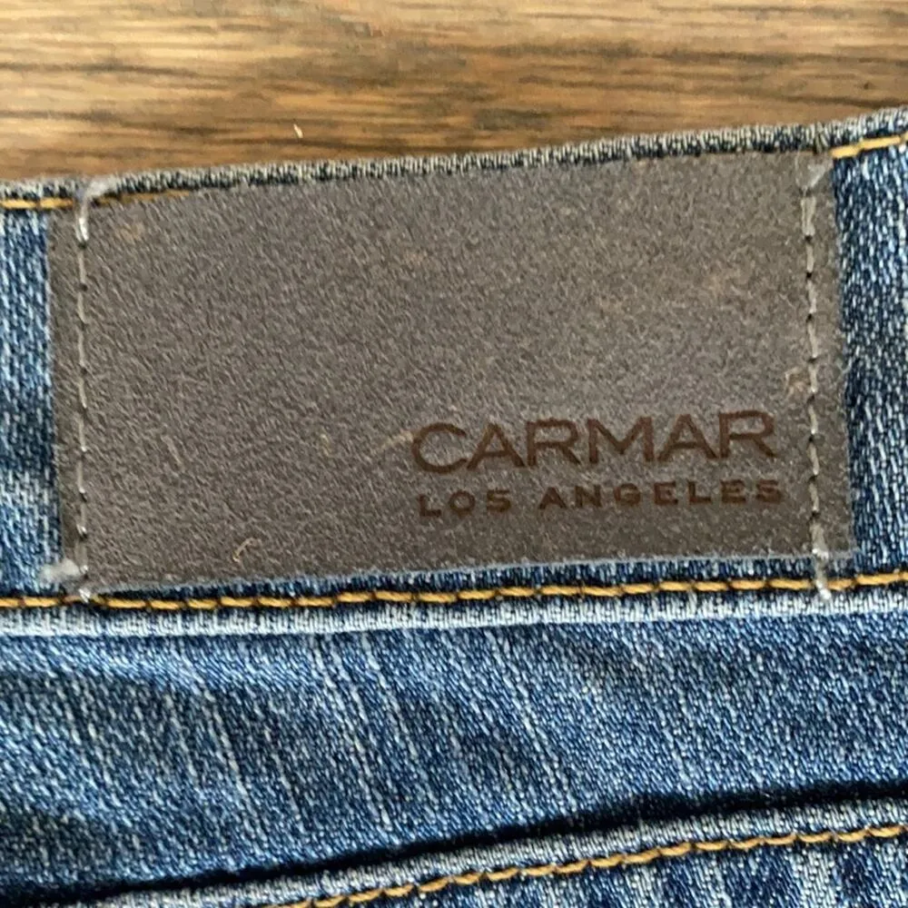 Carmar Los Angeles Jeans Distressed with Star Patches Waist 28 - Image 3