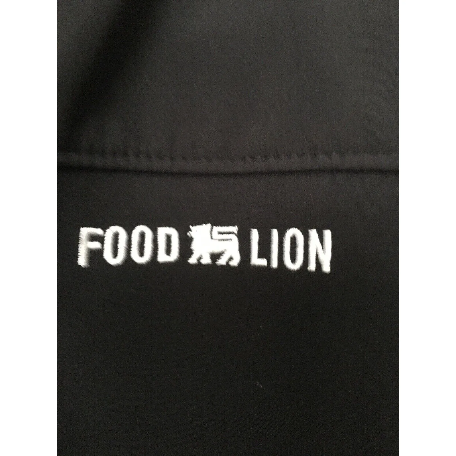Food Lion Women’s Zip Up Jacket Coat Size Medium Black - Image 2