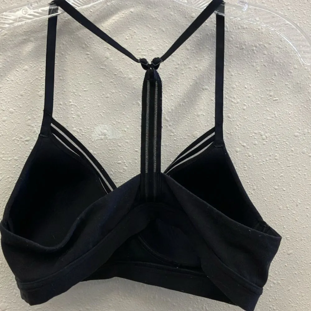 Athleta Black Strappy Women's Padded Comfort light support Bralette medium - Image 2