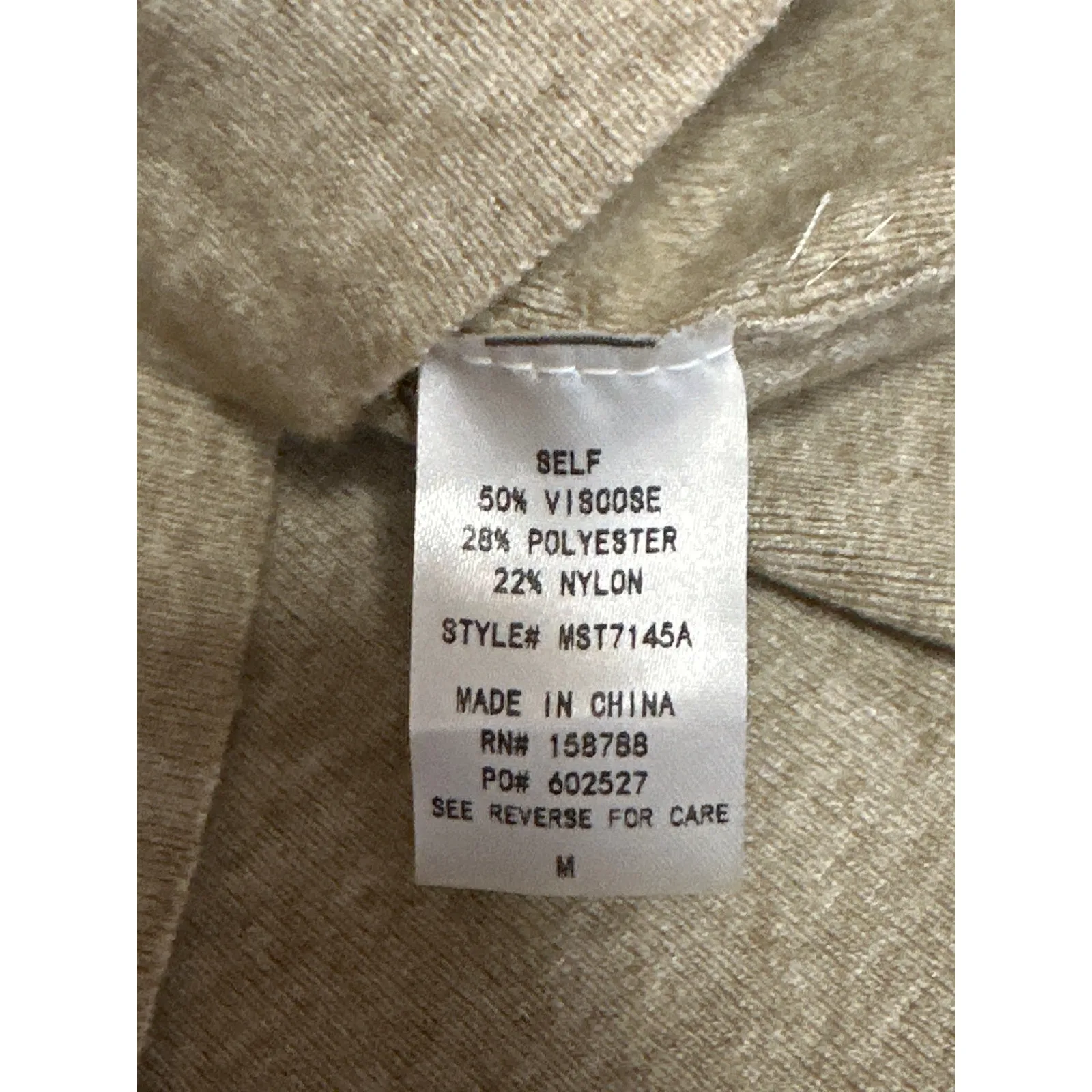 Mable Beige Khaki Tan Knit Long Sleeve Mock Neck Cropped Sweater Top Size M Size M - Image 4