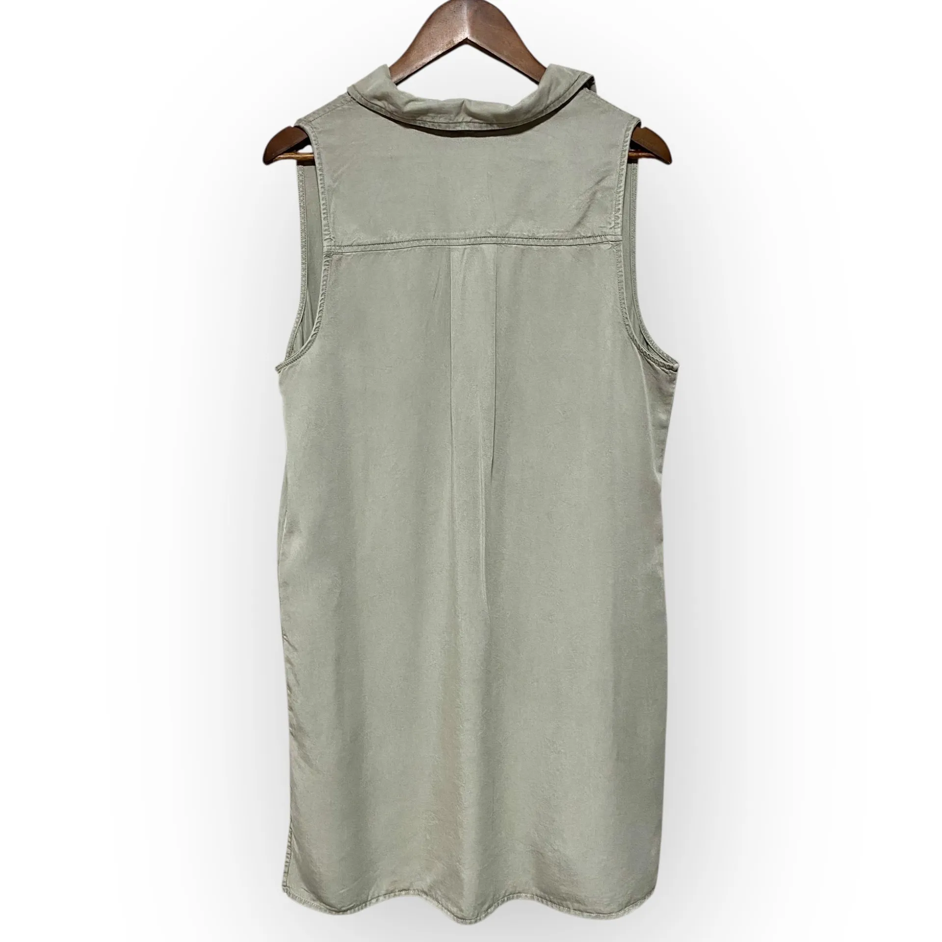 Dex Sleeveless Tencel Mini Dress Soft Sage Green Size Large Women’s NWT Size M - Image 3