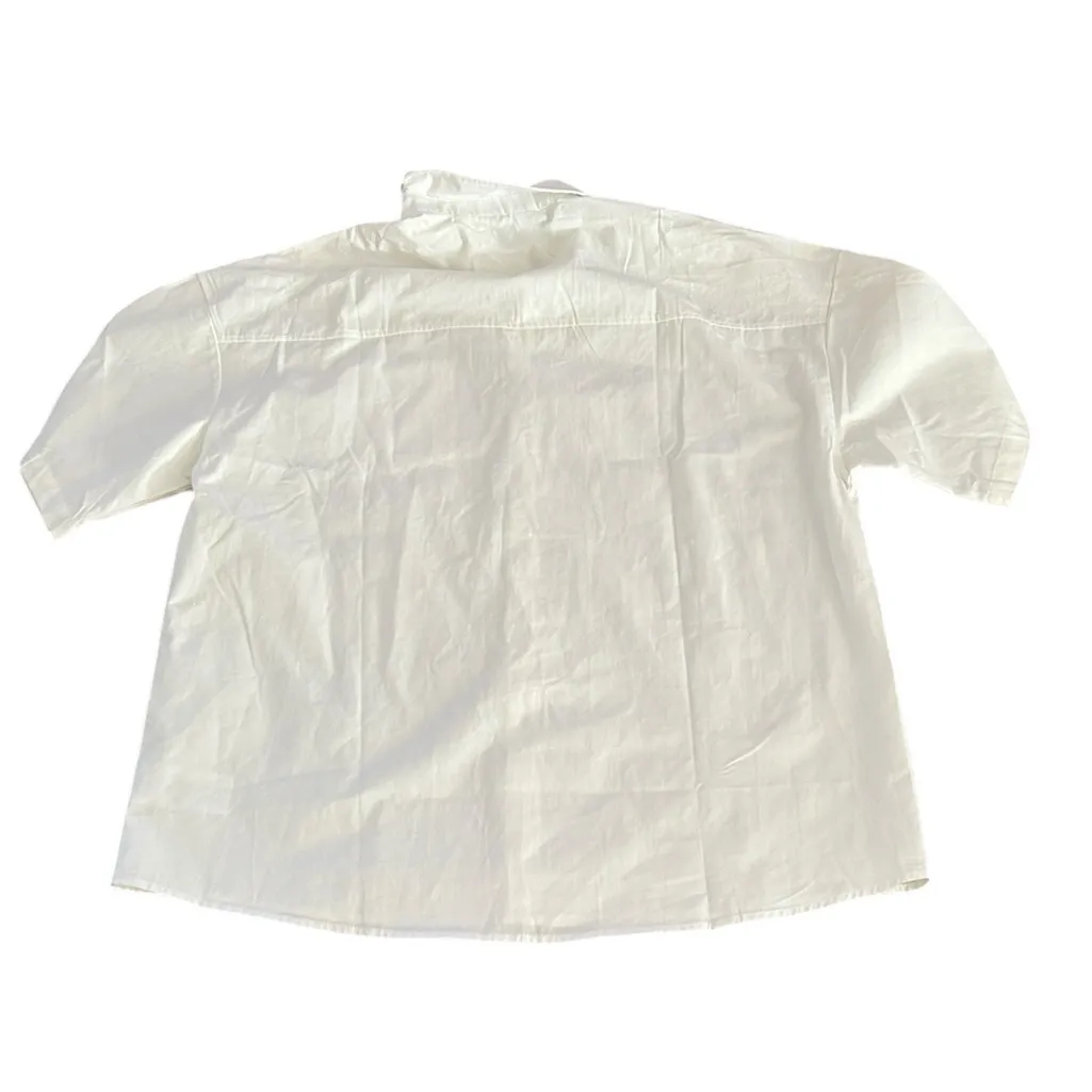 Aelfric Eden Button Down Oversized Unisex Short Sleeve Shirt,White XL,NWT NO TIE - Image 3