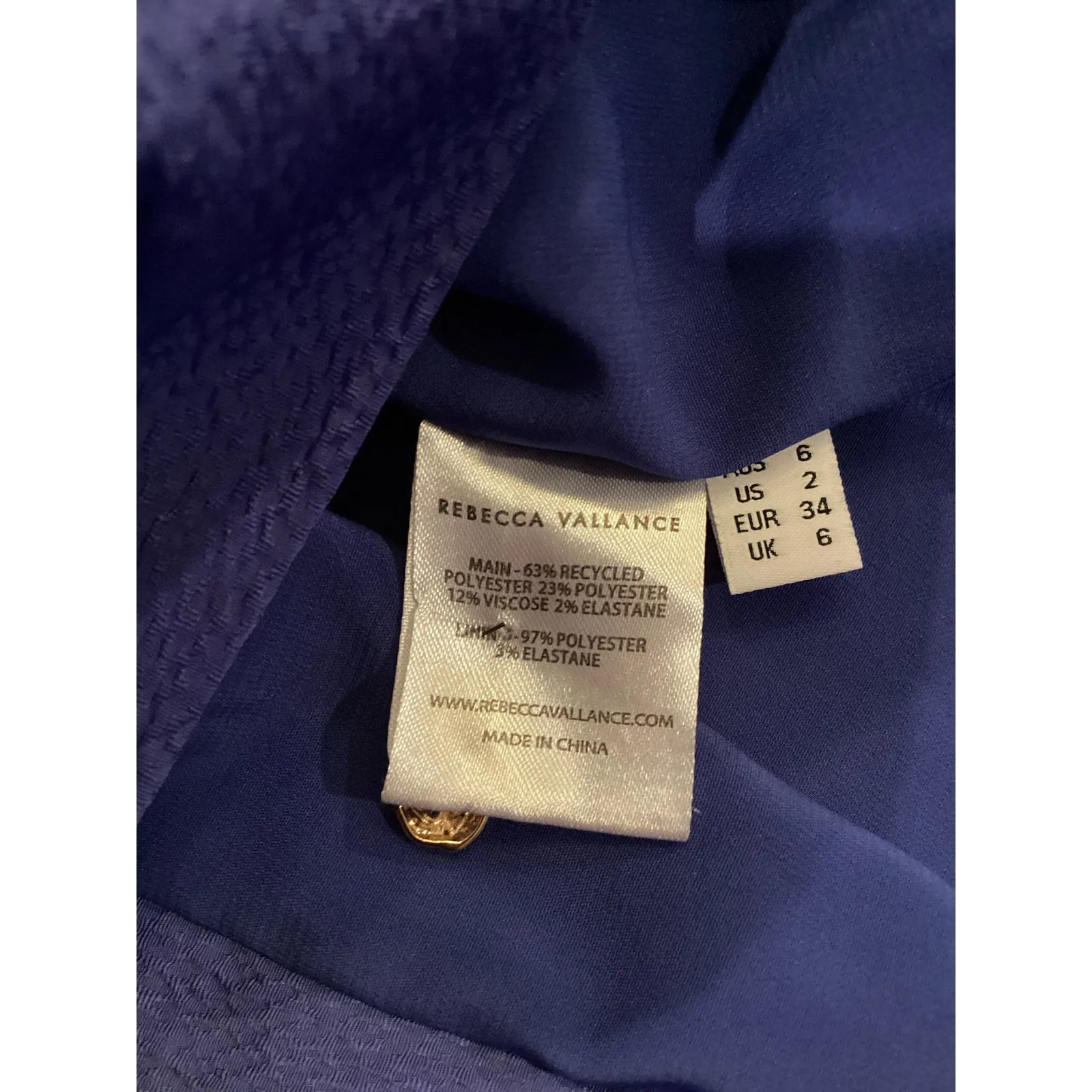 Revolve Rebecca Vallance Winslow short puff sleeve cut out back blue Midi Dress Size XS - Image 8