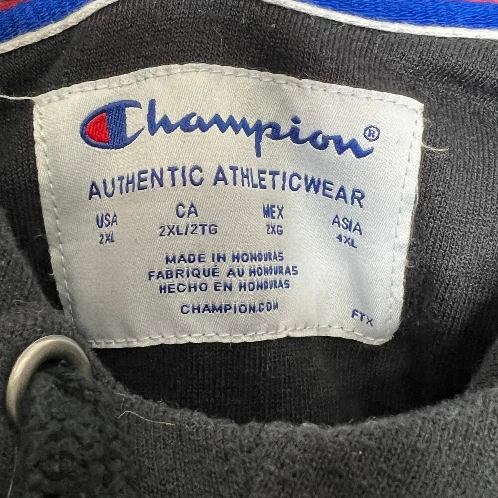 Champion Powerblend Fleece Hooded Sweatshirt Pullover Black Plus Size 2X - Image 4