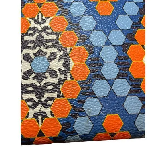 Vera Bradley Marrakesh Beads‎ Large Blue Orange Zip Card Travel Wallet/Wristlet - Image 6