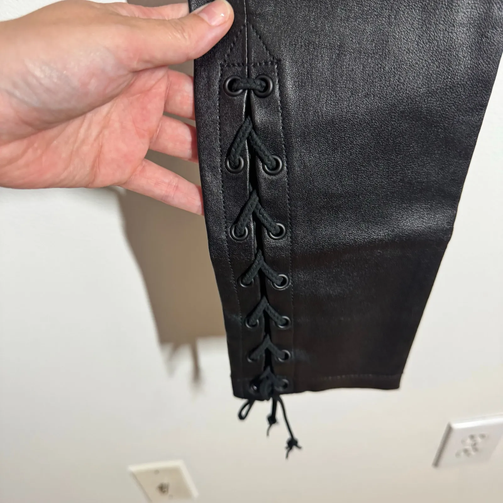 Hudson Jeans Women 24 Nico High Rise Coated Skinny Ankle Jeans Black Moto Goth - Image 12