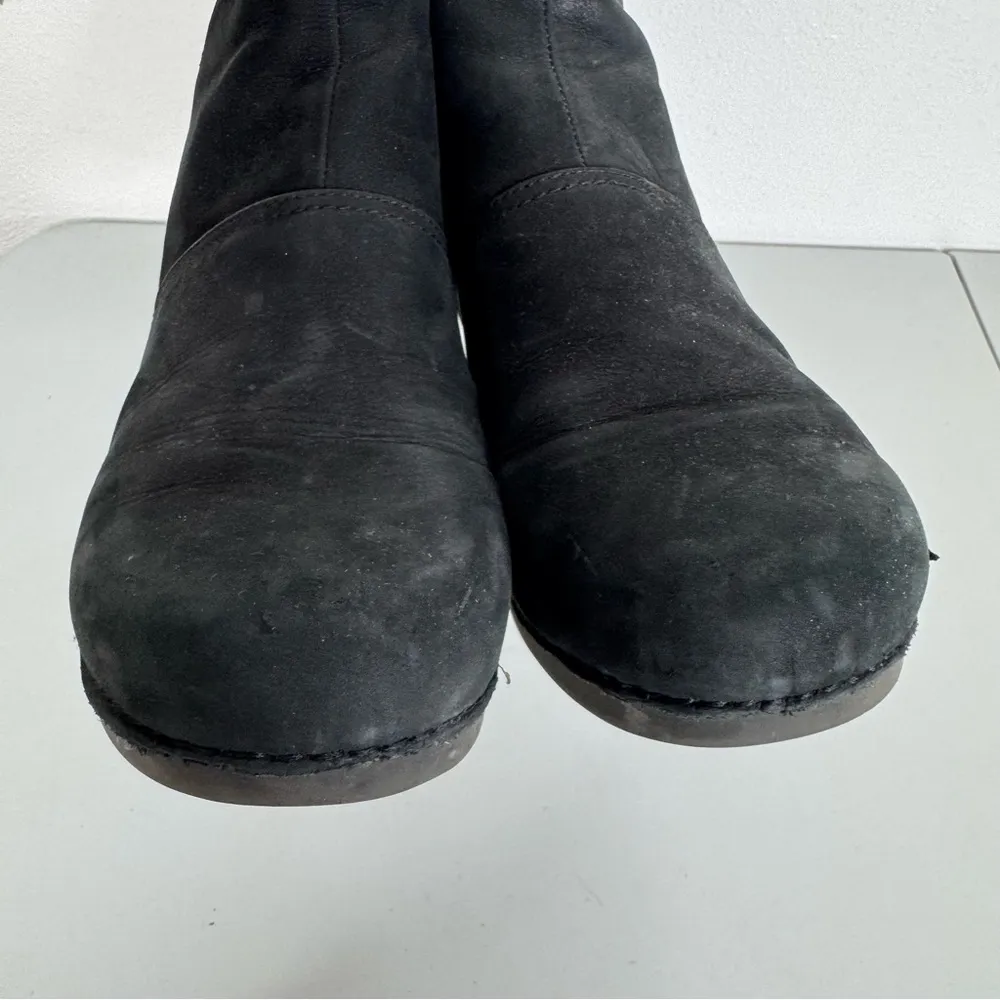 Dansko Black Leather Wedge Heel Ankle Booties Size 42 - Image 3