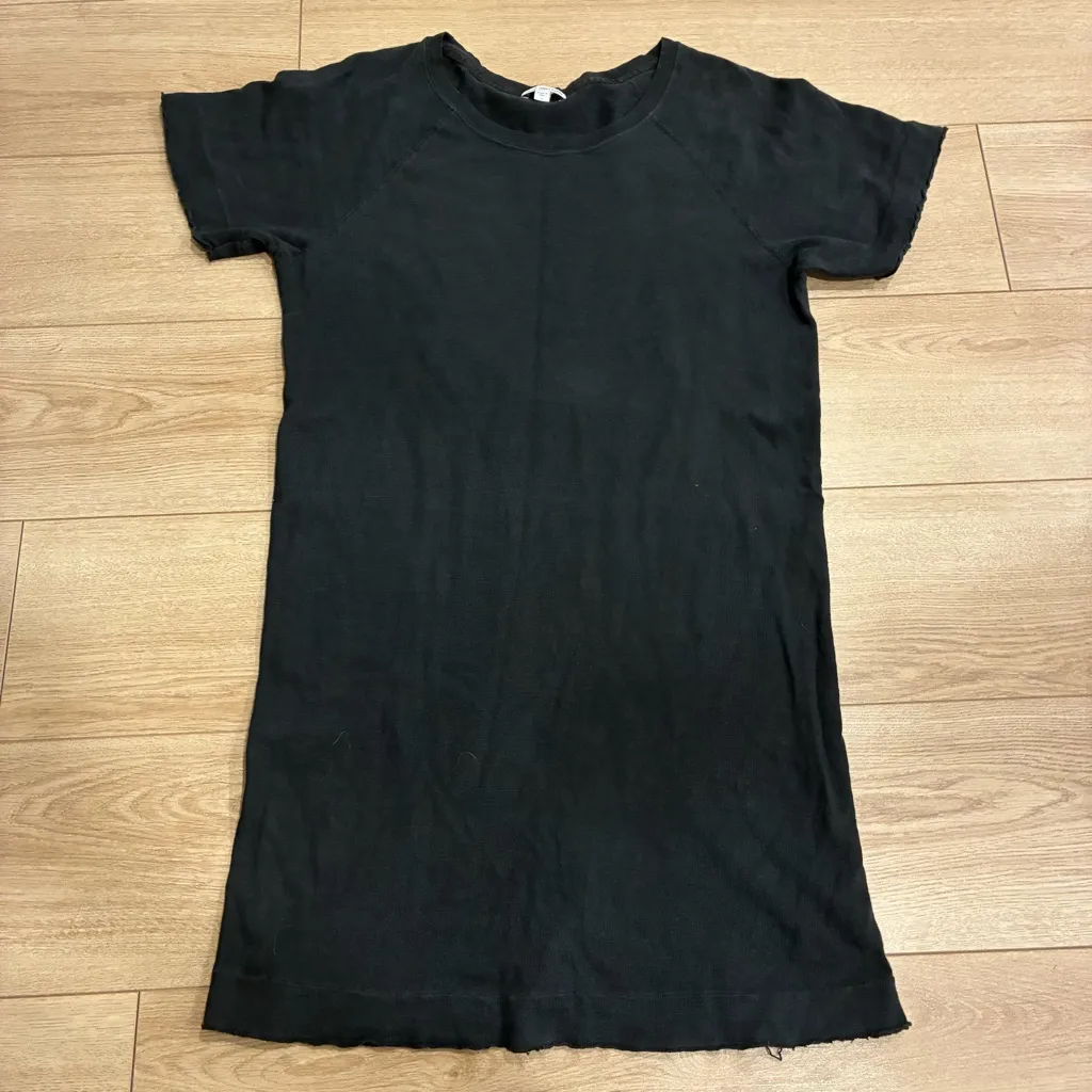 Standard James Perse Women’s Black Raglan Short Sleeve T-shirt Dress Size 3/L - Image 2