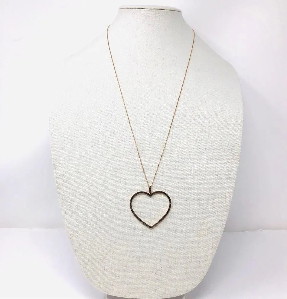 Rose gold  crystal heart 💖 necklace - Image 3