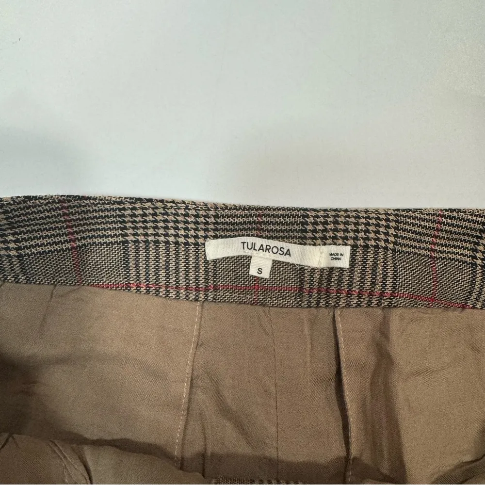 Tularosa Aimee Pant in Classic Brown Plaid Small - Image 2