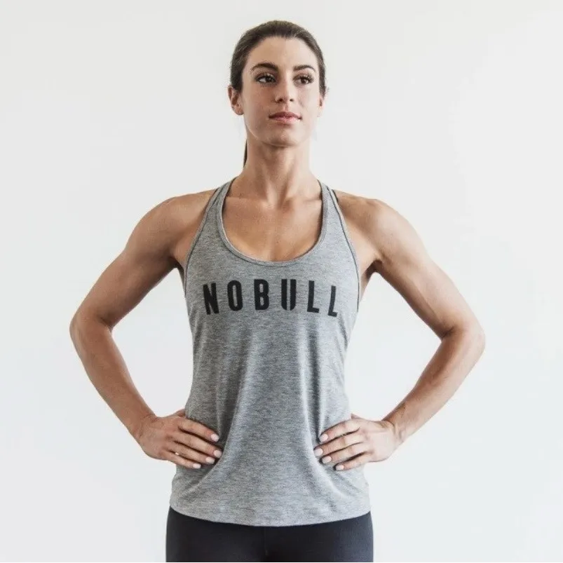 NWT NOBULL Women’s Classic Racerback Tank - XXL - Heather Grey - Image 4
