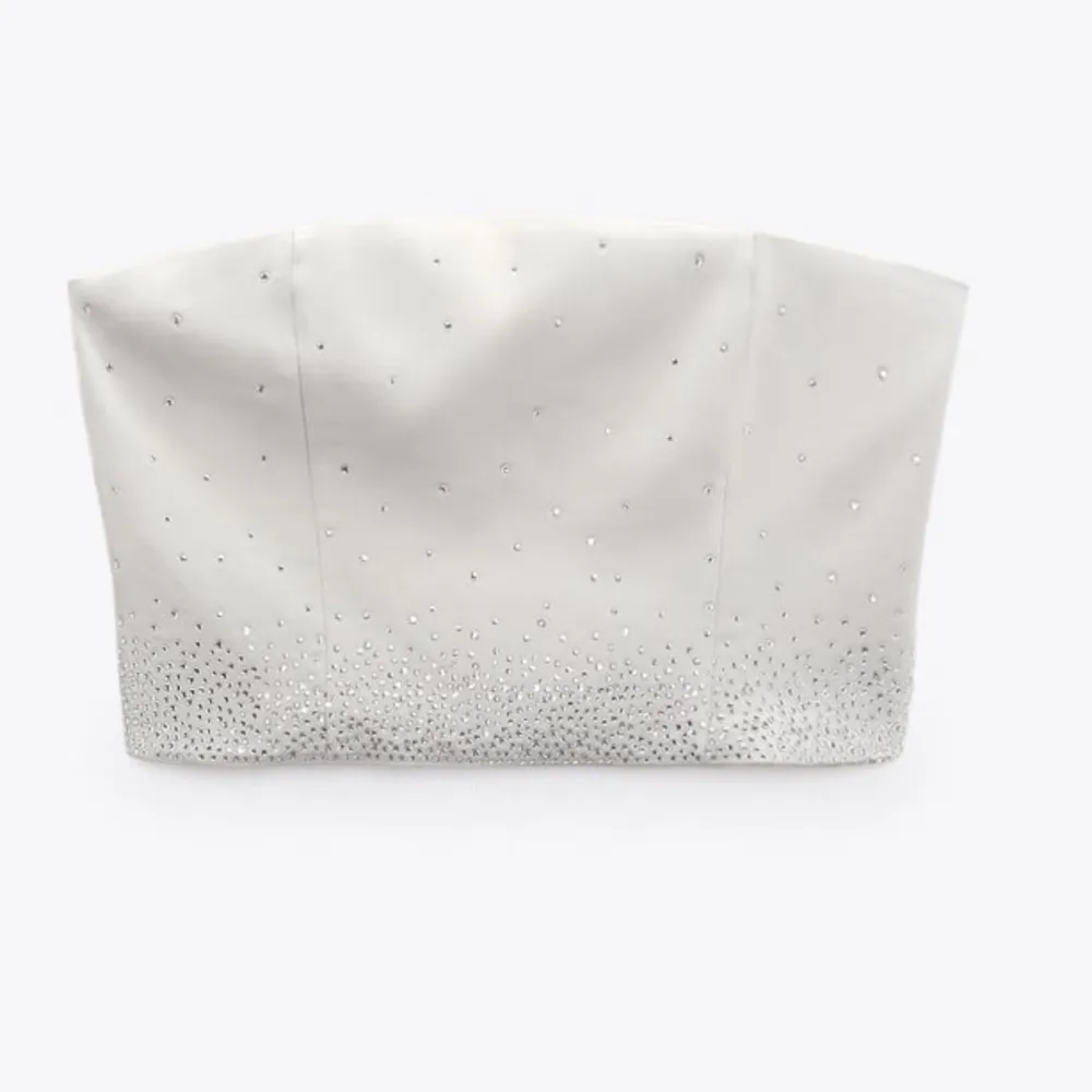 SALE ‼️ NWT  RHINESTONE SATIN EFFECT STRAPLESS TOP - Image 5