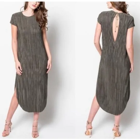 SABINA MUSAYEV Renaissance Midi Dress Green Size L - Image 2