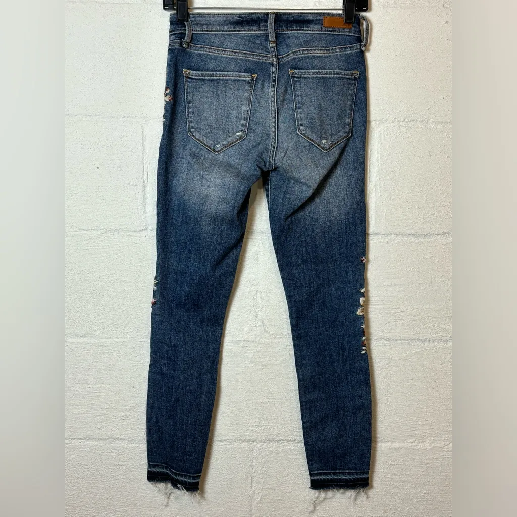 Abercrombie & Fitch Harper Low Rise Ankle Embroidered Denim Y2K Jeans 24 | 00R - Image 9