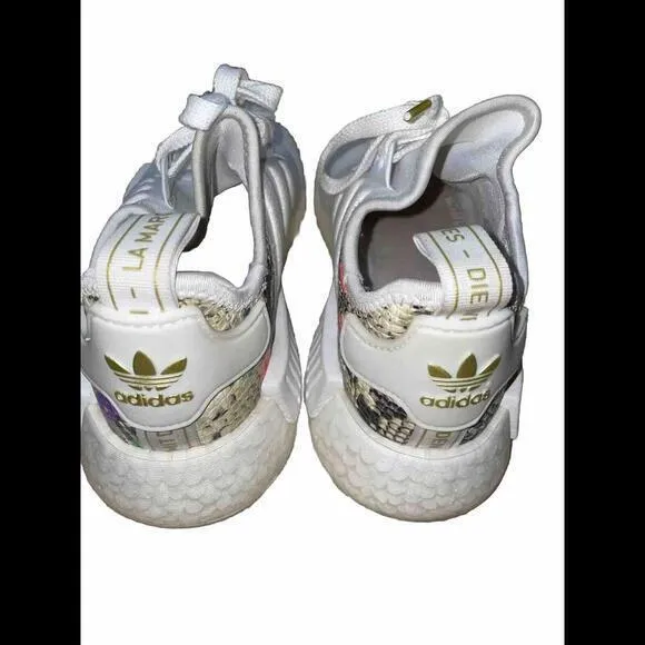 adidas NMD_R1 Women's Running Shoes Floral‎ Print White Size 7 - Image 4