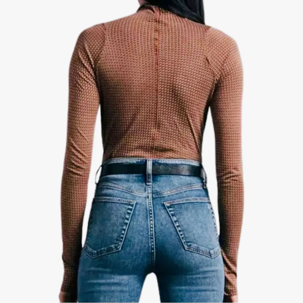 Rag and Bone Shaw Cotton Paneled Long Sleeve in Brown Multi - Image 4