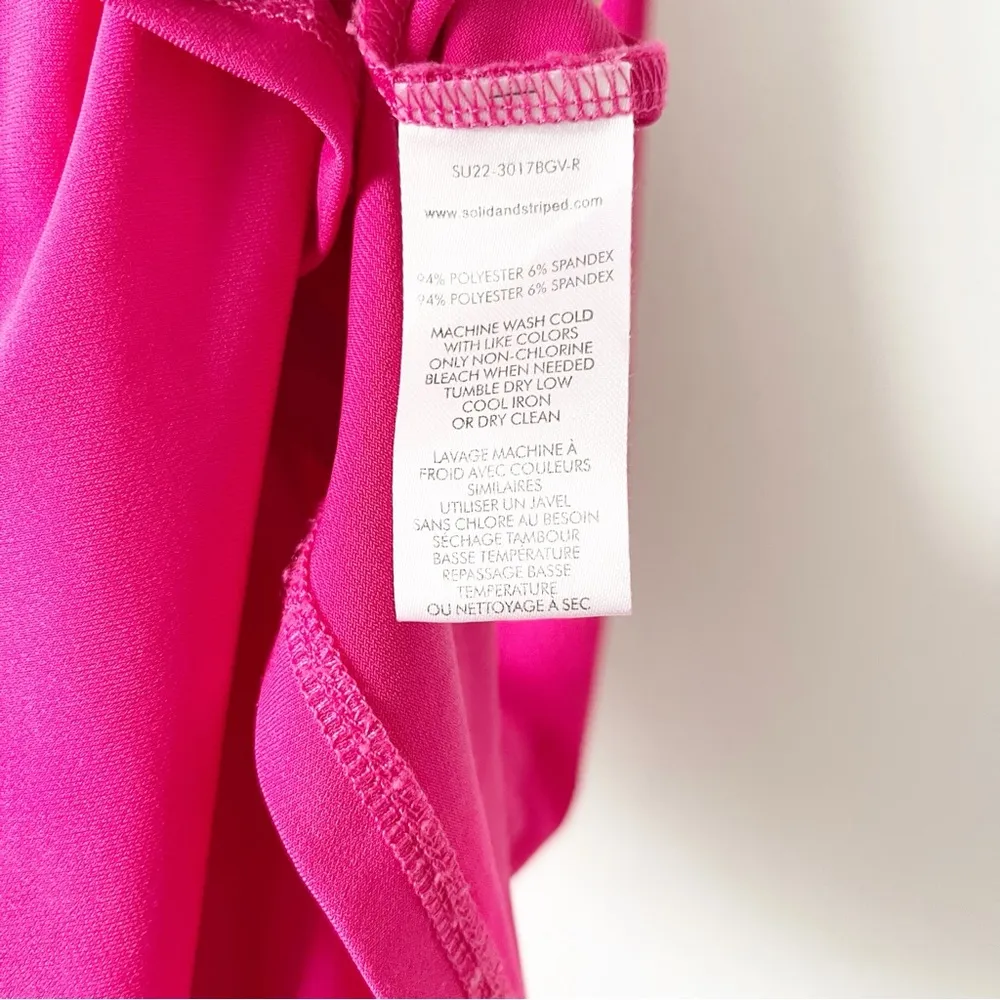 Solid & Striped Tati Tie Halter Midi Jersey Dress in Bougainvillea - Image 8