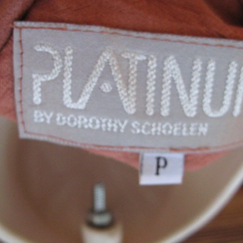 Vintage Faux Suede Jacket Orange Size XS - Image 9