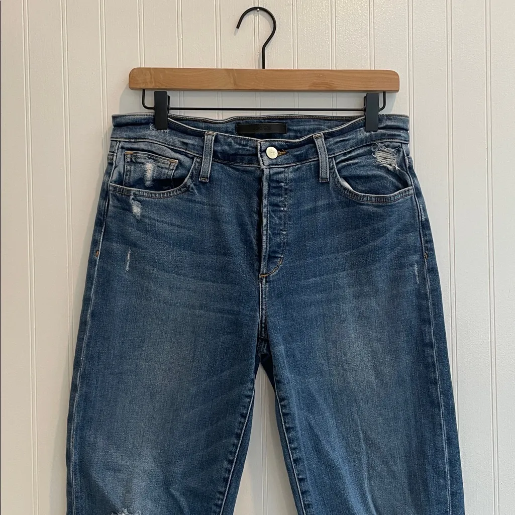 JOE’S JEANS The Niki Mid-Rise Distressed Boyfriend Raw Hem Button Fly Size 29 - Image 7