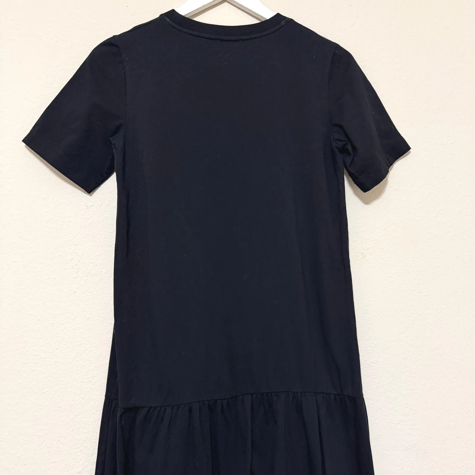 COS Collection Shirt Tiered Midi Dress Black Cotton Casual Minimalist  Size XS - Image 10