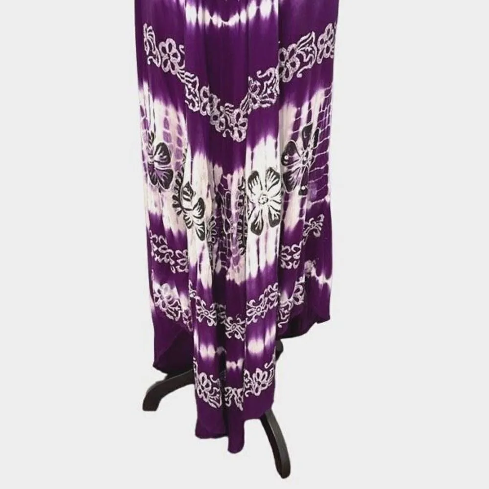 Riviera Sun Womens Sleeveless Dress Floral Embroidered Sequins Boho Purple Small - Image 3
