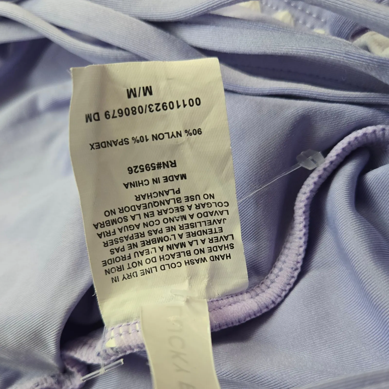 Lucky‎ Brand Lavender Purple Shell Plunge V Neck One Piece Swimsuit Size Medium - Image 5