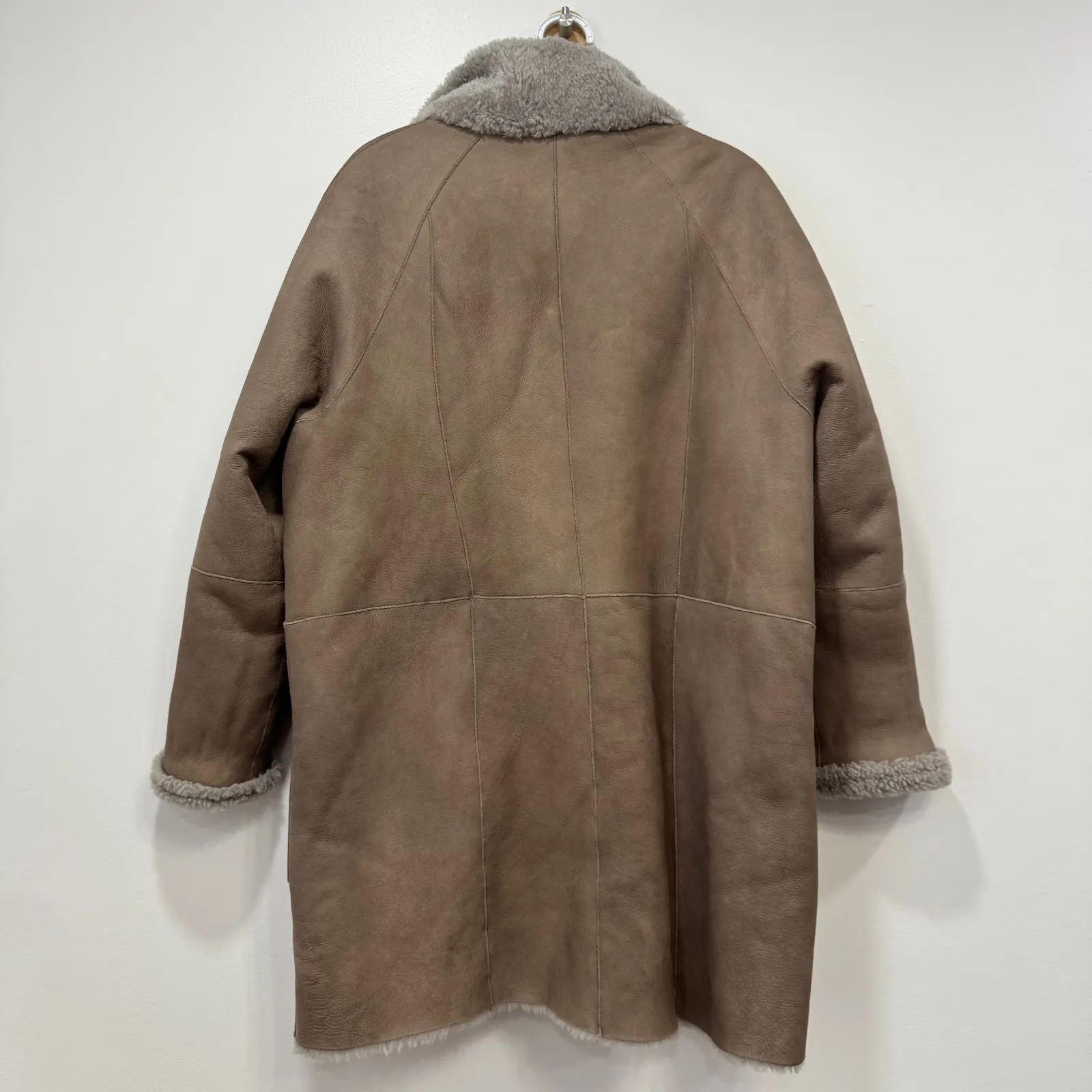 Celtic & Co Womens Coat 16 Sheepskin‎ Leather Shearling Penny Brown UK Tuscona - Image 5