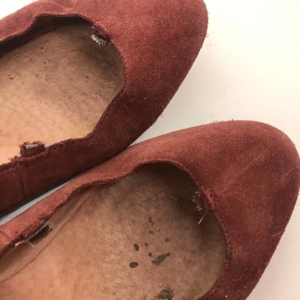 Madewell suede flip on flat round toe shoes FLAWS - Image 7