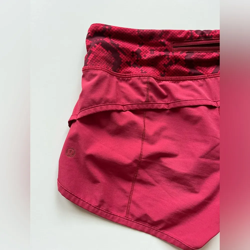 lululemon athletica Speed Up Shorts -Cranberry/ Mini Ziggy Snake Red Tide -4 - Image 6