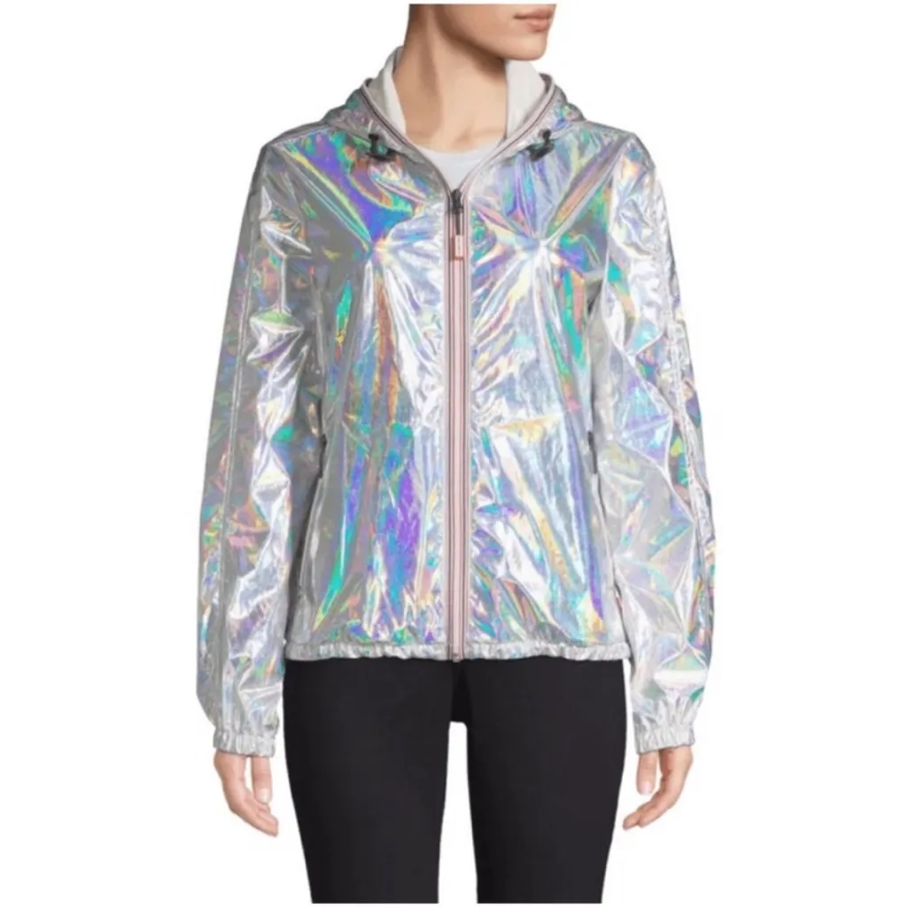 Hunter  Metallic Silver Utility Jacket Size Small - Image 2